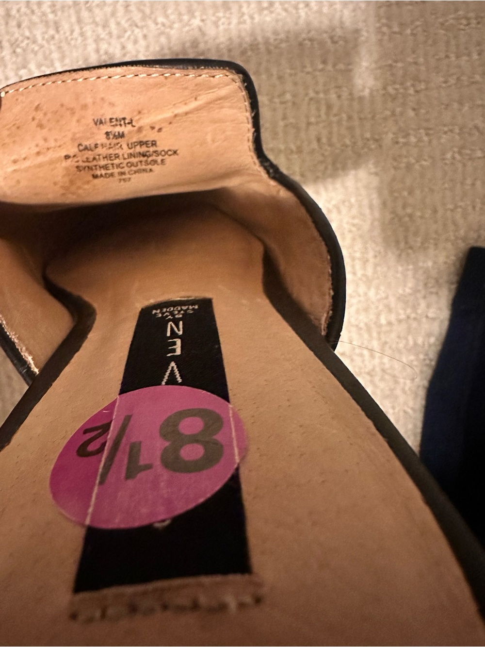 Steven By Steve Madden Leopard Print Pointed Mules in Tan and Black - Picture 5 of 6